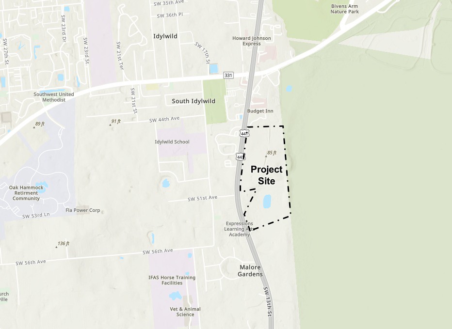 Gainesville Preserve Rezoning Request Map